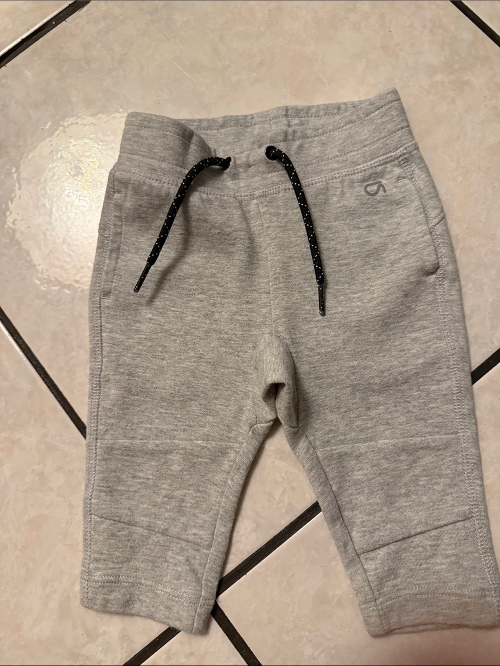 GAP Light Gray Kids Jogger Pants with Black Drawstring